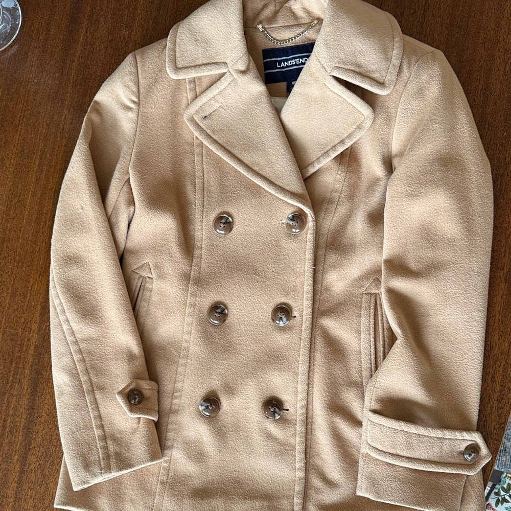 Lands' End Women's Camel Peacoat